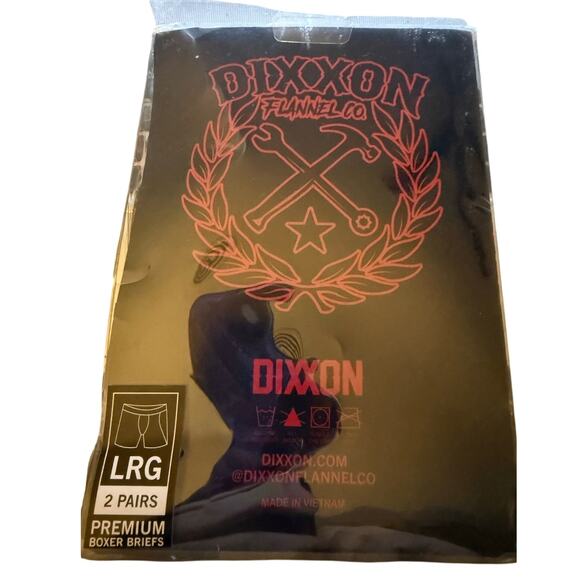 Dixxon Premium Boxer Briefs, Two-Pack, Size Large, Red Floral and Black, NWT - Picture 3 of 3